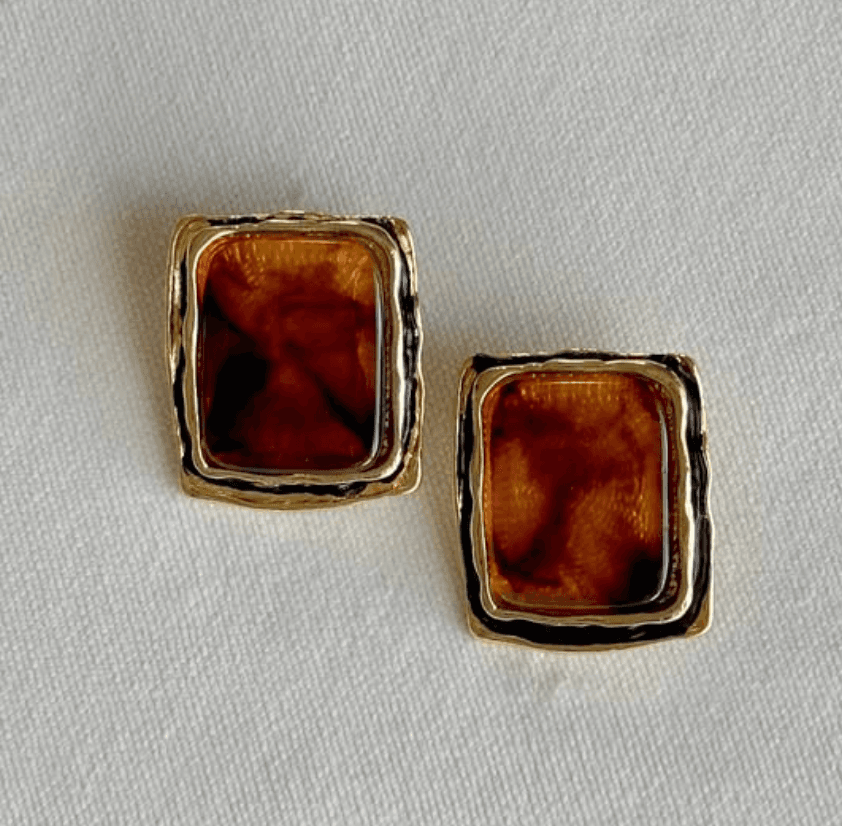 Kəhraba effektli sırğa