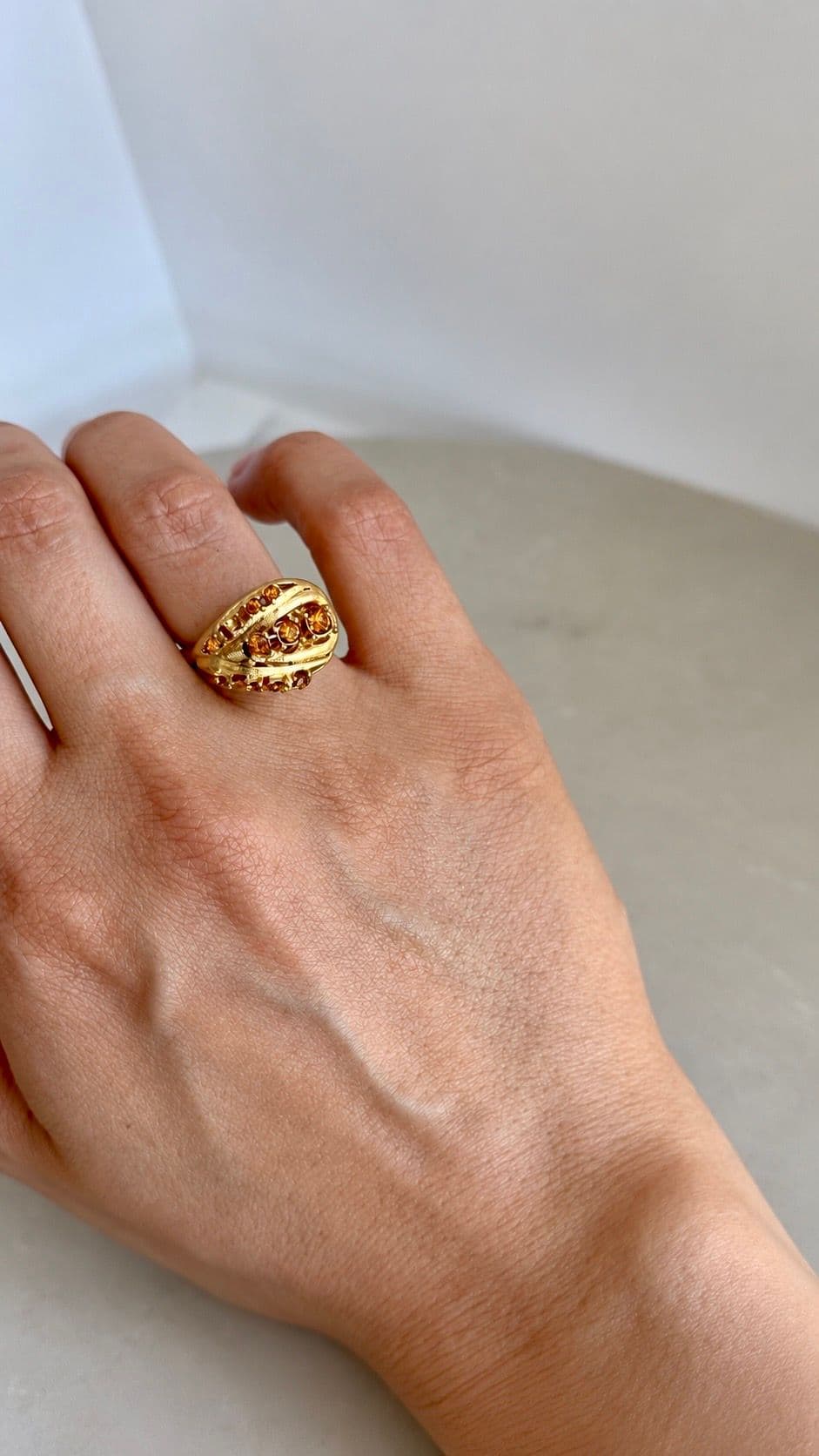 Yellow crystal ring 3