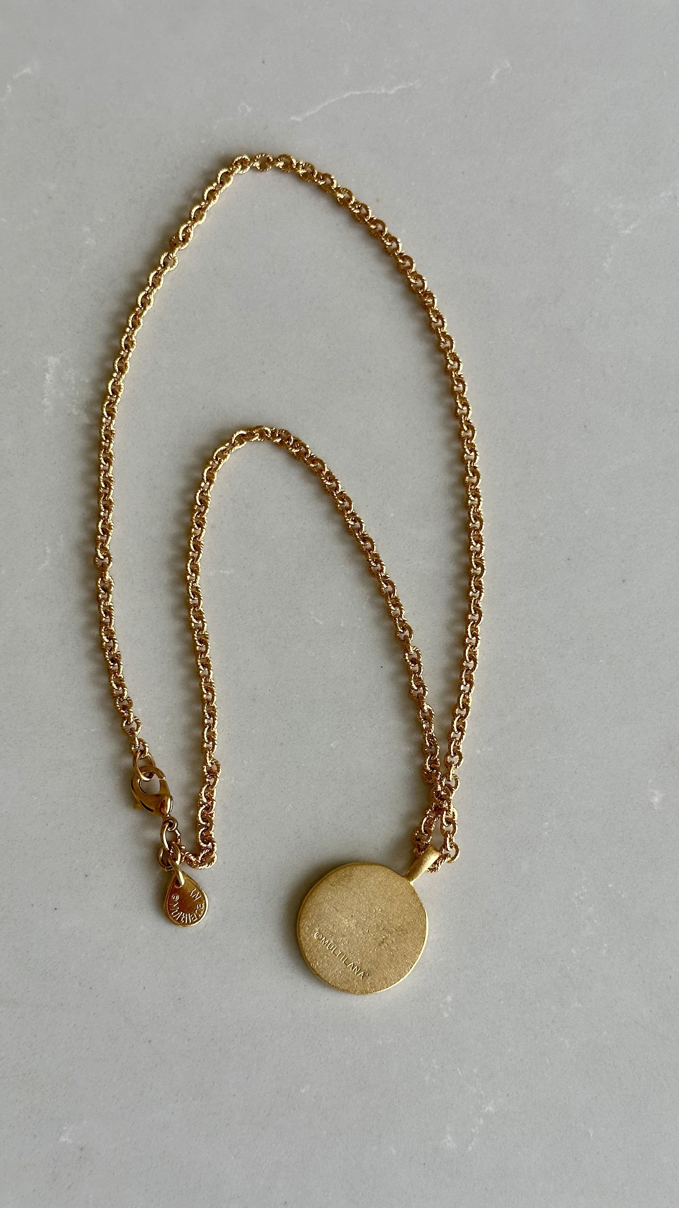 Janus 24k gold plated vintage necklace 3