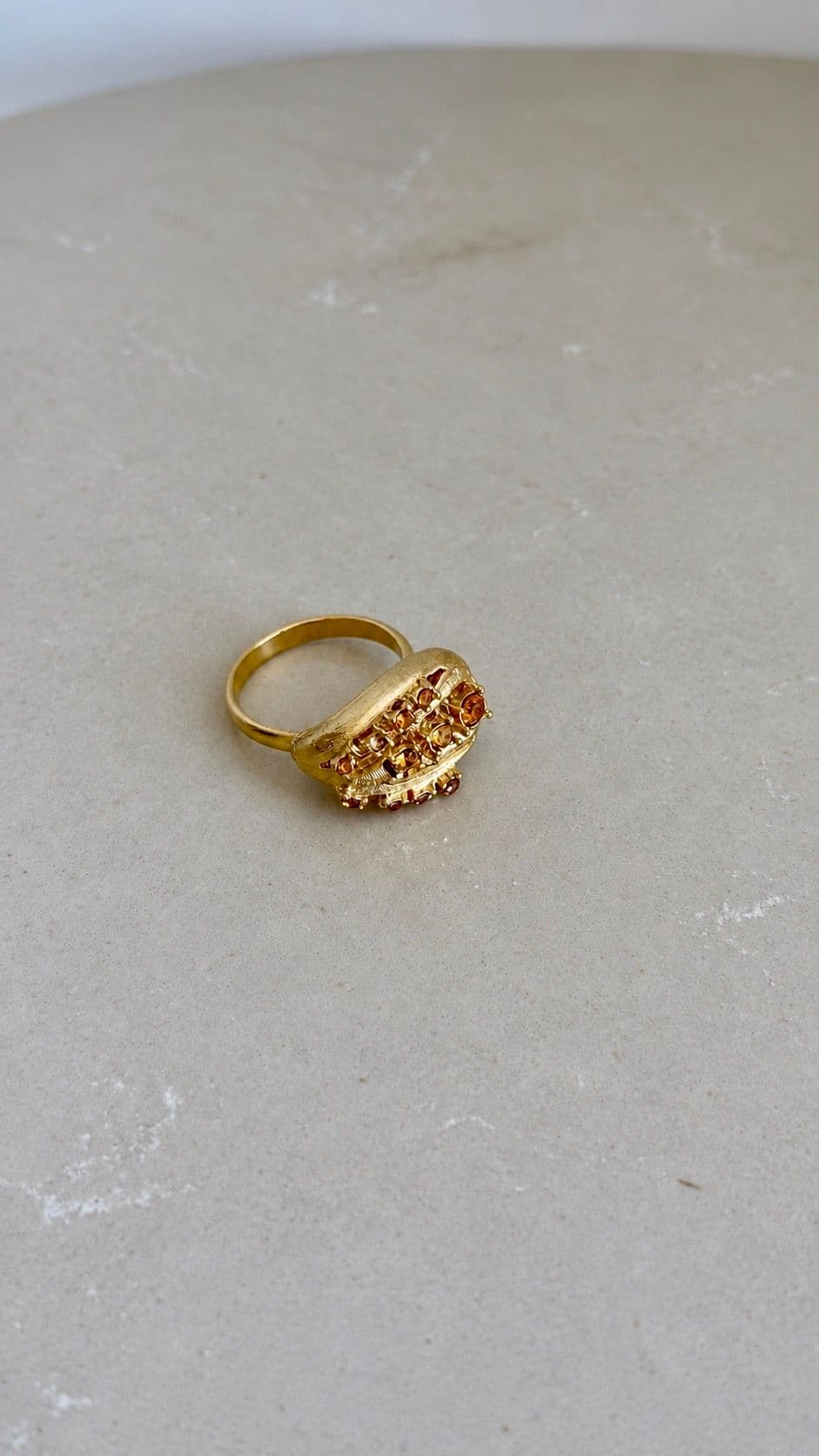 Yellow crystal ring 1