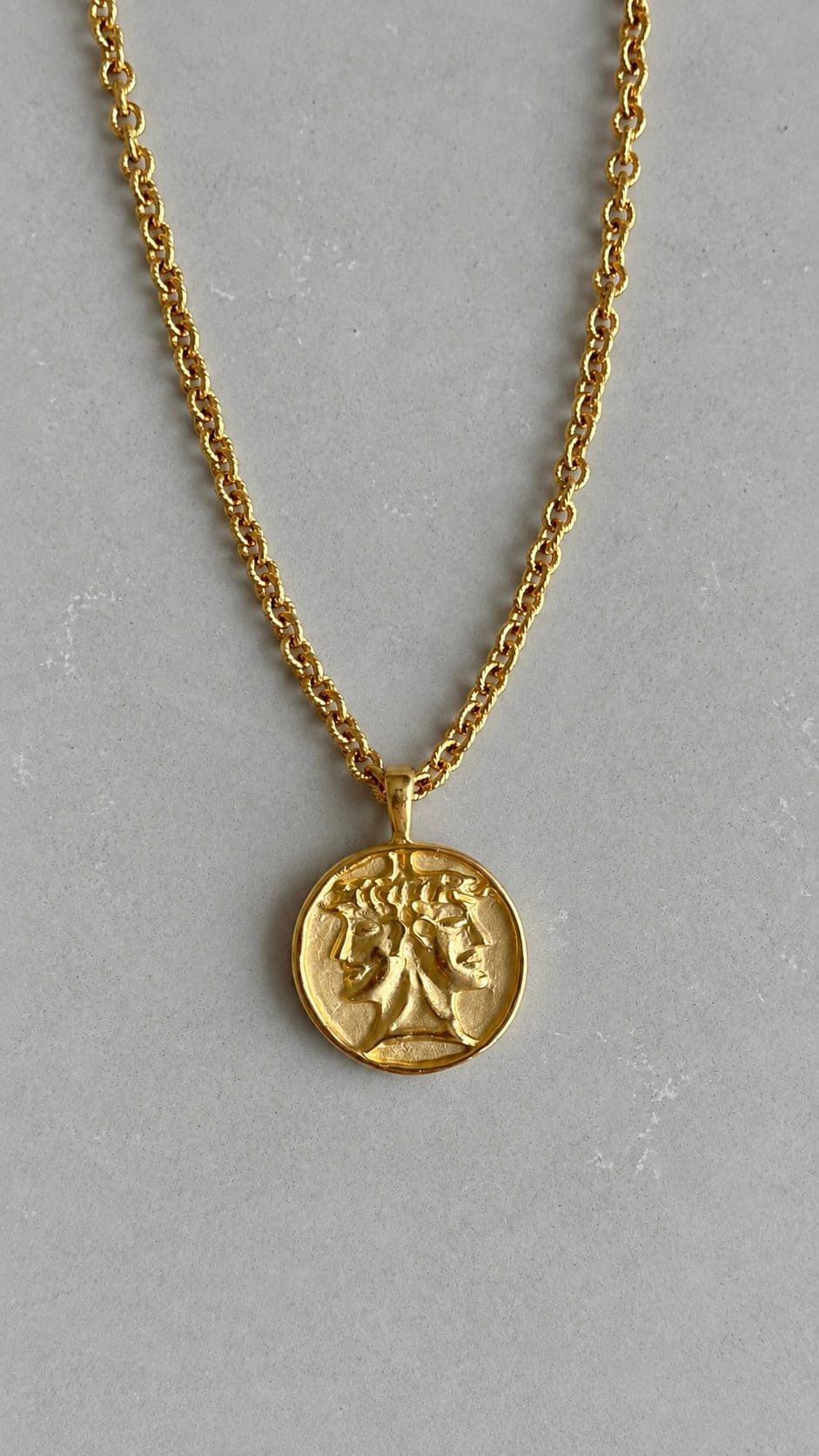 Janus 24k gold plated vintage necklace