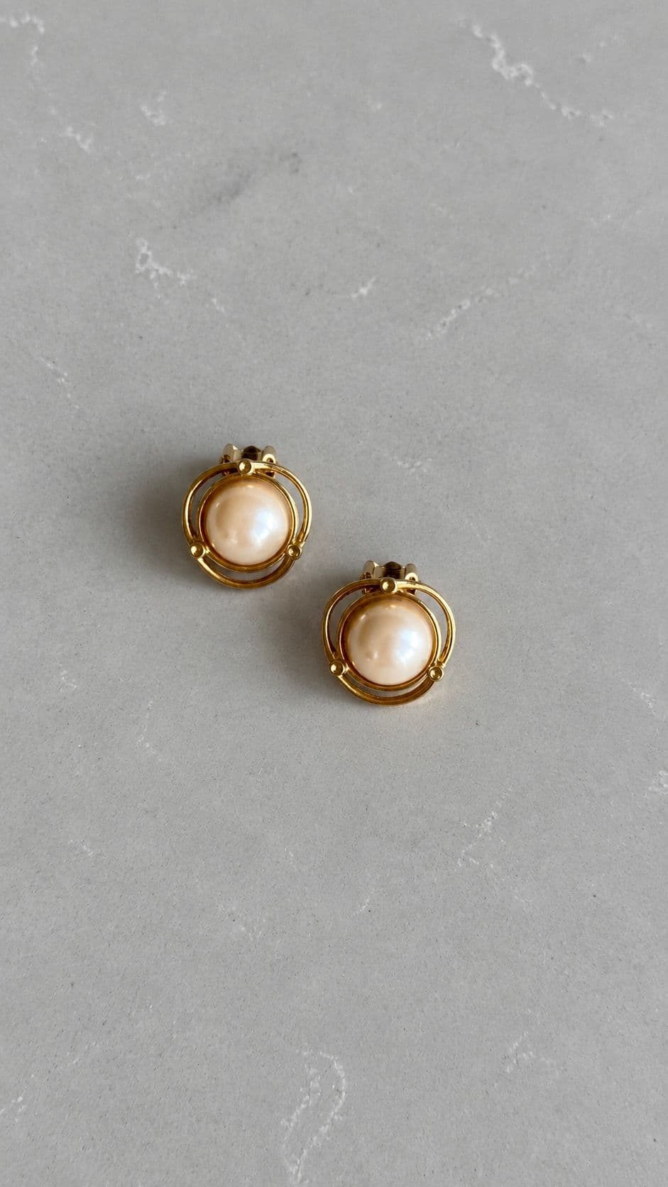 Faux pearl earrings
