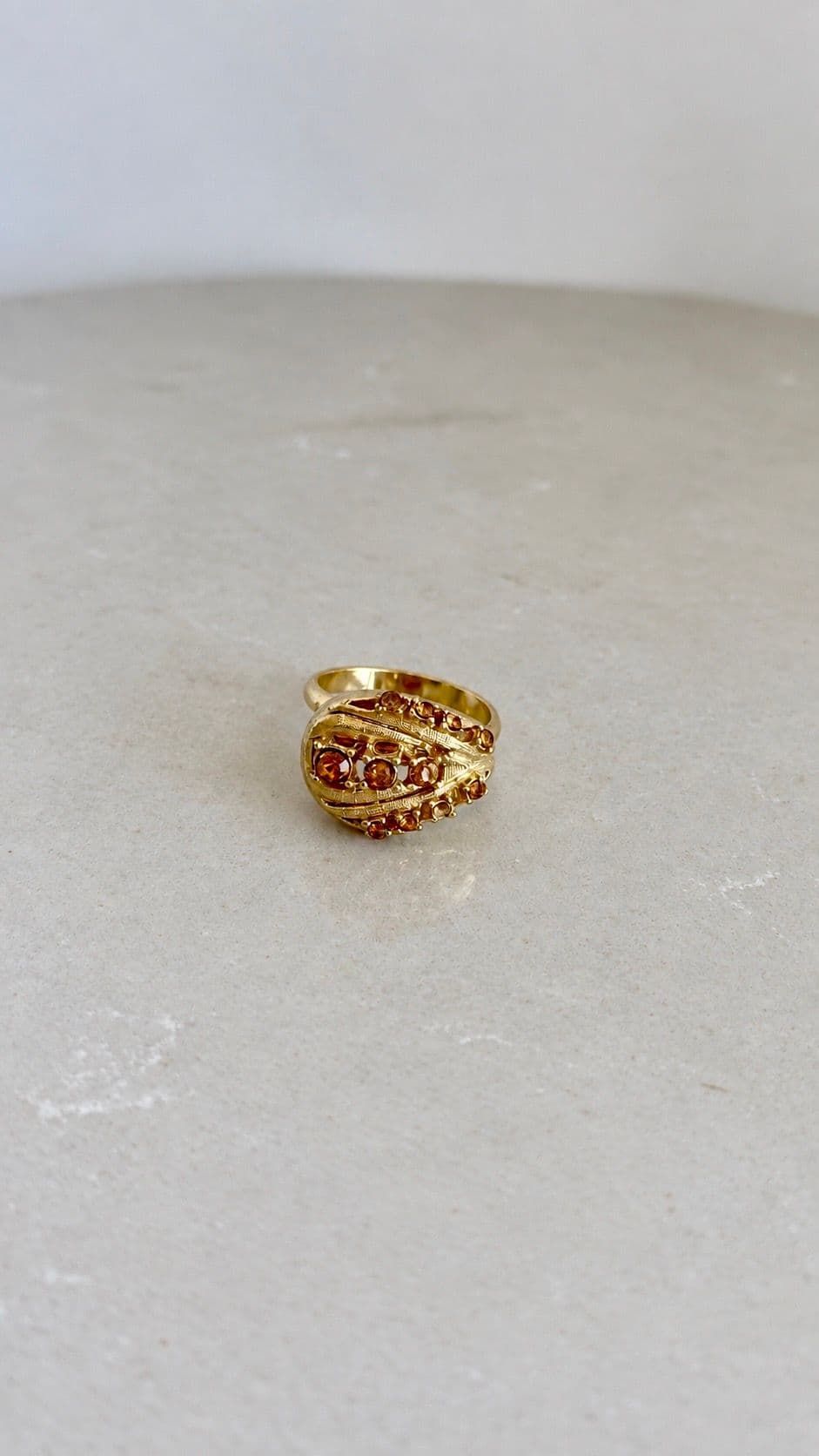 Yellow crystal ring 2